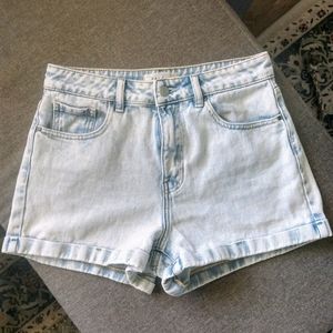 Whitewashed Denim Pacsun Mom Shorts